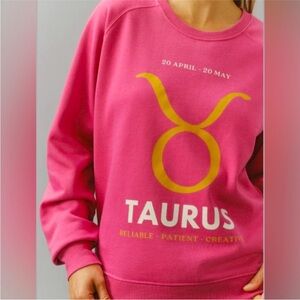 ANTHROPOLOGIE X CATHERINE O’SULLIVAN | Taurus Zodiac Sweatshirt Women’s Size XS